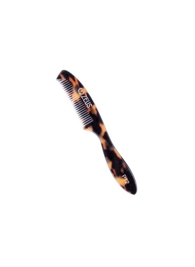 Zeus - Large Mustache Comb 5" X 0.75" Best Handmade Sawcut Moustache Comb With Extended Handle (Tortoiseshell) P12 - Image 1