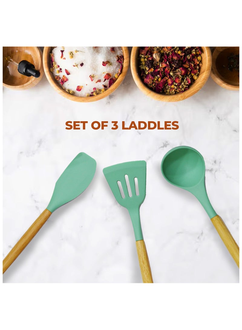 Sweet Home 10 Pcs Marble Non-Stick Cookware Set PFOA Free With Heat Resistant Handles & Transparent Glass Lids Granite Finish & Induction Base Cooking Set - Image 3