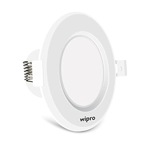 Wipro Garnet 12W Round Downlight Junction Box | Cool White (6500K) | Glare-Free Design | Recessed Downlighter for False Ceiling | Cutout ? 3 Inch | Pack of 12 - Image 2