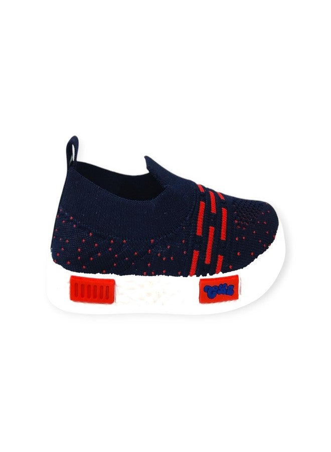 Coolz Kids Unisex Casual Shoes Fun-2 for Boys and Girls 1-4 yrs (Navy-Red, UK Footwear Size System, Toddler, Age Range, Medium, 18 Months, 24 Months) - Image 2