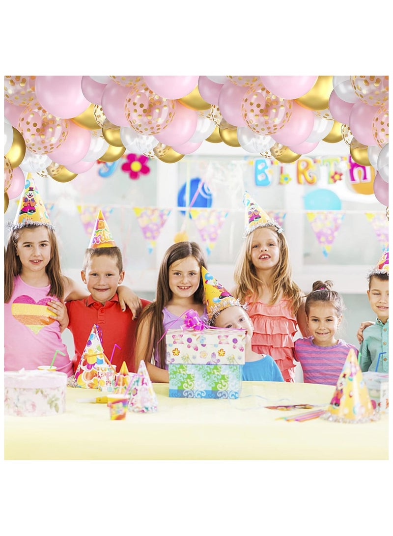 Pink and gold balloons, 60 pink and white balloons, 12 inch baby pink, white and gold balloons suitable for girls and ladies' birthdays and weddings - Image 4