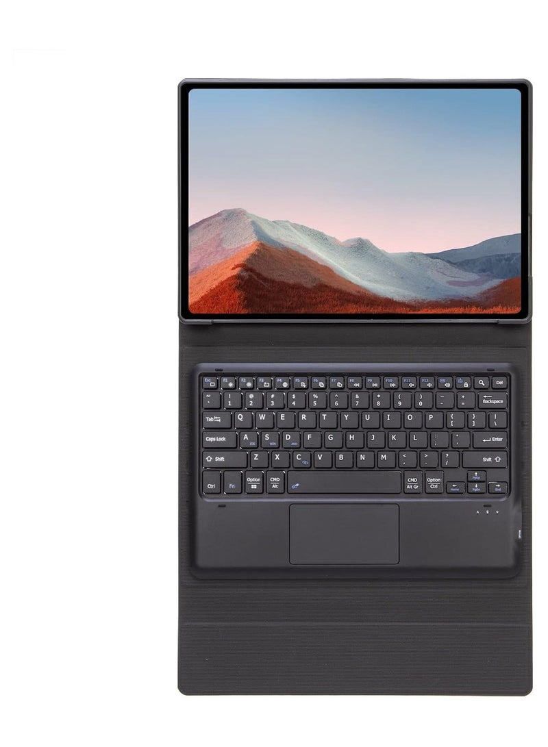 Arabic and English Keyboard Cover Case Compatible with Surface Pro 4/5/6/7, Leather Tablet Protective Wireless Removable Bluetooth  Trackpad Mouse - Image 4