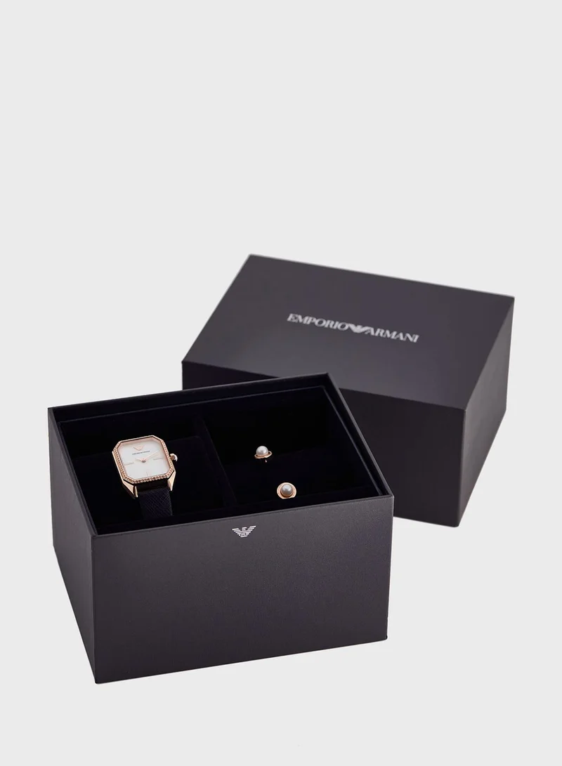 EMPORIO ARMANI Gioia Watch & Earrings Set