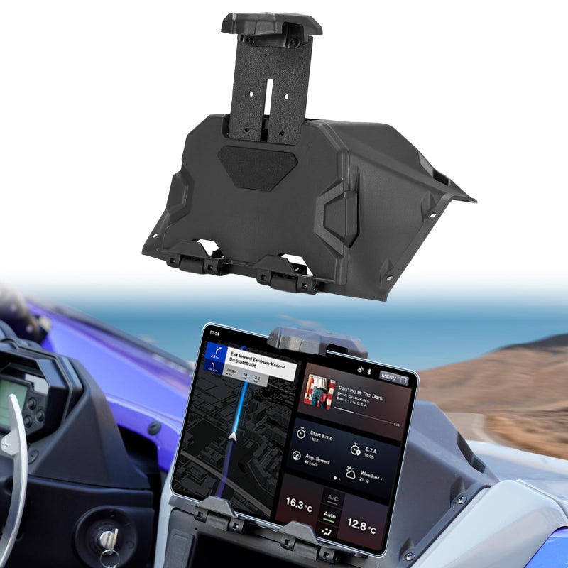 Generic A & UTV PRO Electric Tablet Mount for Yamaha YXZ 1000, with Storage Box Organizer Tray, GPS Phone Ipad Mount Tablet Holder for Yamaha YXZ 1000R / SE/SS/SS SE 2019-2023 Accessories  - Image 1