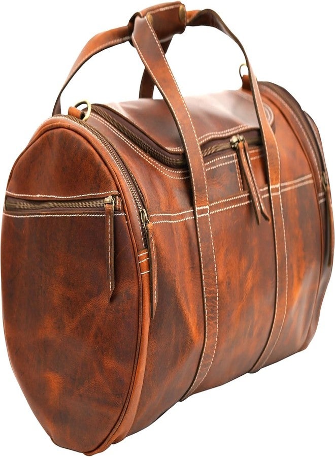 NATURALS EXPORT Premium Tan Duffle Bag: Durable, Stylish Travel and Sports Duffle for Men and Women 20 Inch - Image 1