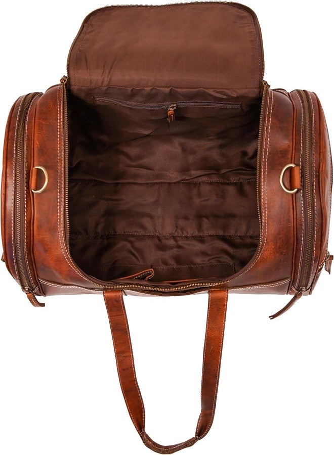 NATURALS EXPORT Premium Tan Duffle Bag: Durable, Stylish Travel and Sports Duffle for Men and Women 20 Inch - Image 4