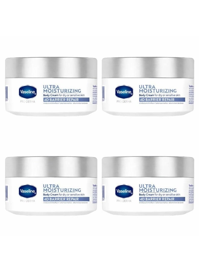 فازلين برو ديرما كريم مرطب للجسم فائق الترطيب، عبوة من 4 قطع، 190 غرام. - Image 1