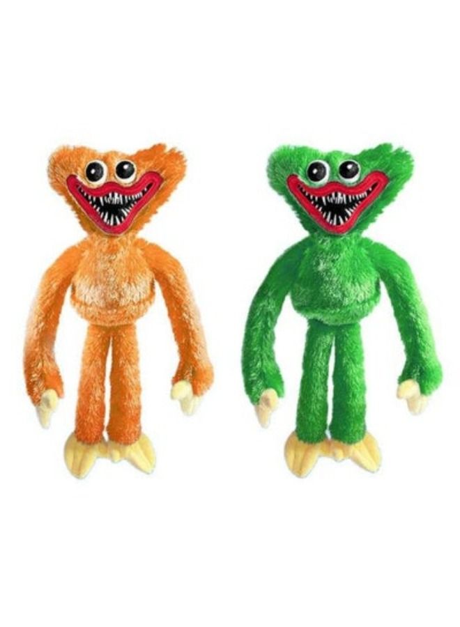 ACLIX 2-Pieces Poppy Playtime Plush Toy New Design Huggy Wuggy Green/Orange - Image 3