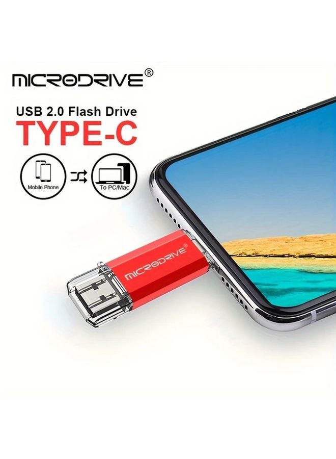 ذا الأزرق 128 جيجابايت محرك فلاش USB من النوع C عالي السرعة قلم محرك OTG - Image 5