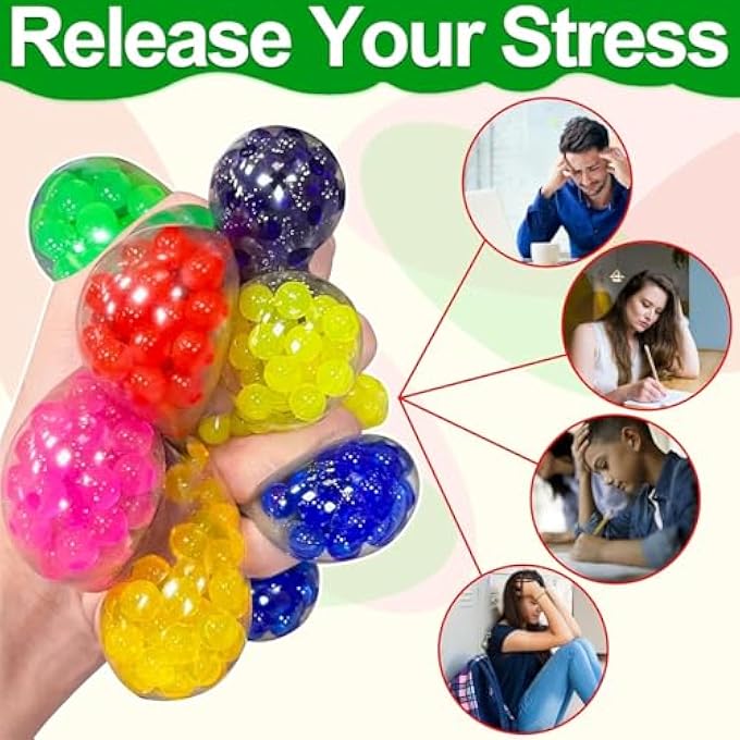 Moonmen Party Favors for Kids Birthday Supplies Christmas Goodie Bag Stuffers Classroom Treasure Box Carnival Prizes Bulk Treat Gift Trinkets Pinata Filler Stuff (12 pcs Colorful Stress Balls) - Image 5