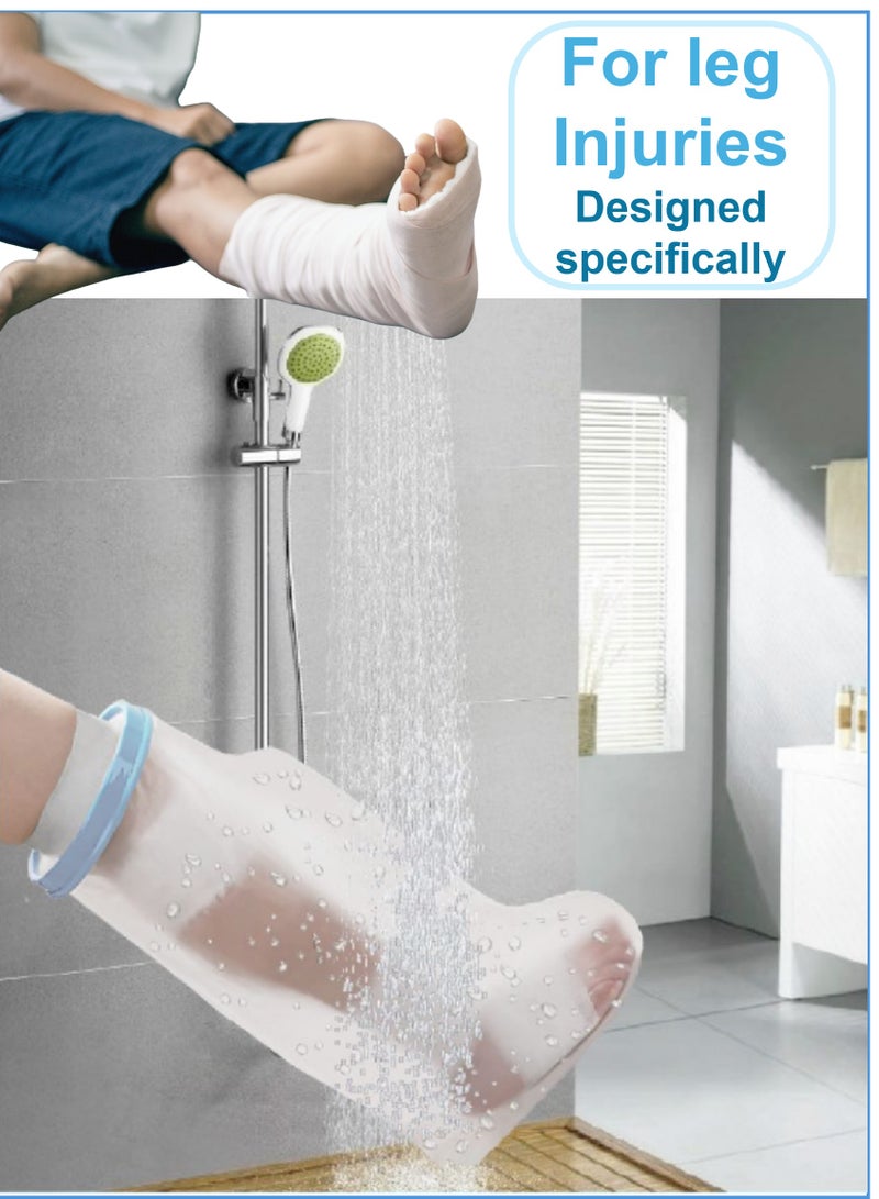 YooA Waterproof Foot Cast Cover for Shower & Bath | Reusable Leg Protector for Surgery Foot, Ankle Wound, and Burns with Watertight Seal,  Waterproof Shower Bandage and Cast Protector for Shower and Bath, Watertight Protection to Broken Surgery, to Keep Cast and Bandage Dry ,Plaster Dressing Protector Keep Wounds and Bandage  (36*31CM)  - Image 2