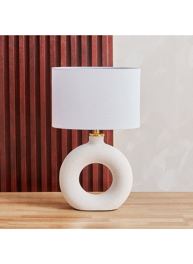 Home Box Novalie Ceramic Table Lamp with Linen Shade 30 x 48 x 15 cm - Image 1