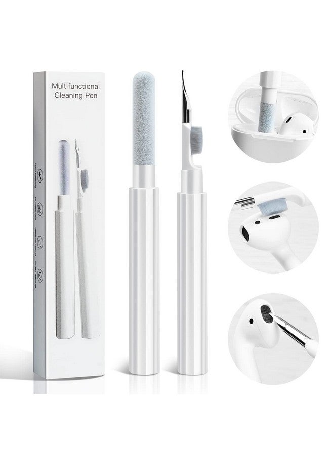 Herfair Airpod Cleaner Cleaning Tool Kit For Airpods Pro 1 2 3 Multi-Function Clean Pen With Soft Brush Flocking Sponge For Cleaning Bluetooth Earphones Headphones Charging Case Cell Phone Keyboard More  - Image 1