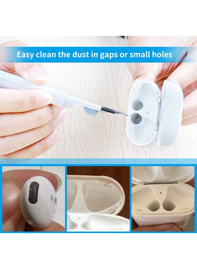 Herfair Airpod Cleaner Cleaning Tool Kit For Airpods Pro 1 2 3 Multi-Function Clean Pen With Soft Brush Flocking Sponge For Cleaning Bluetooth Earphones Headphones Charging Case Cell Phone Keyboard More  - Image 5