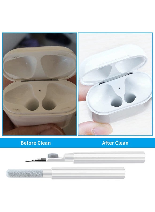 Herfair Airpod Cleaner Cleaning Tool Kit For Airpods Pro 1 2 3 Multi-Function Clean Pen With Soft Brush Flocking Sponge For Cleaning Bluetooth Earphones Headphones Charging Case Cell Phone Keyboard More  - Image 2