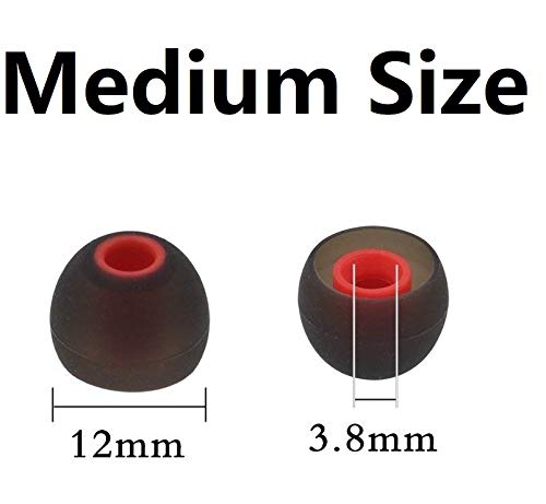 BLLQ 12PCS Replacement Ear Tips Earbuds Eartips Eargels Earpads Silicone Buds for Senso, TOZO, Sony & Other Inner Hole 3.8mm in-Ear Headphones [M] - Image 2