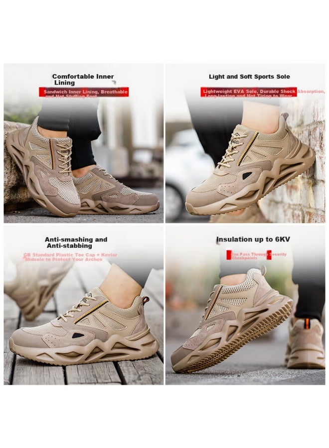 Dinggu Men'S Breathable Labor Protection Shoes For Construction Sites, Anti-Odor, Electrician Insulation, Anti-Smashing, Anti-Stabbing, Steel Toe, Lightweight 1055Mh43 - Image 4