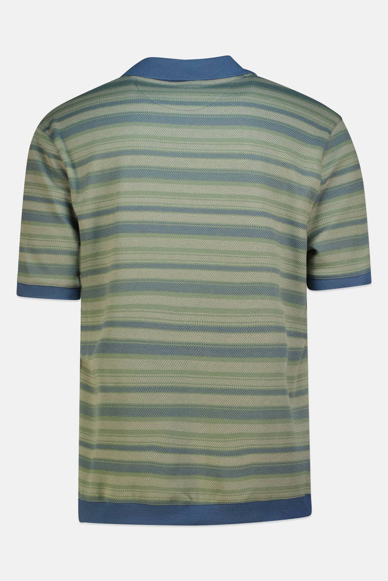 Rainforest Men Regular Fit Short Sleeve Stripe Polo Shirt, Multicolor - Image 3