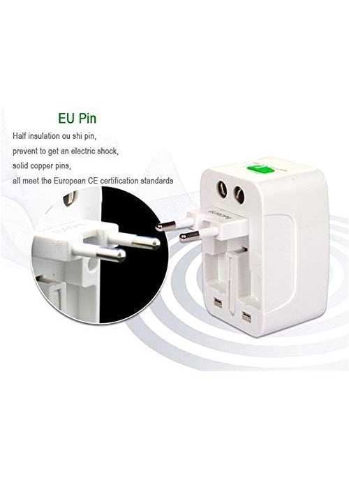 JAMBUVANTI Latest Universal Travel Adapter Worldwide Travel Adapter with Built in Dual USB Charger Ports Universal Travel Adapter Pack of 1  - Image 3