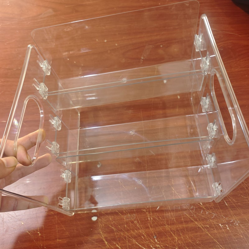 Large Clear Acrylic Multi Layer Cosmetics Storage Box with Multi Compartment Durable Splice Design Stable Support Large Capacity Organizer for Skincare Products - Image 2