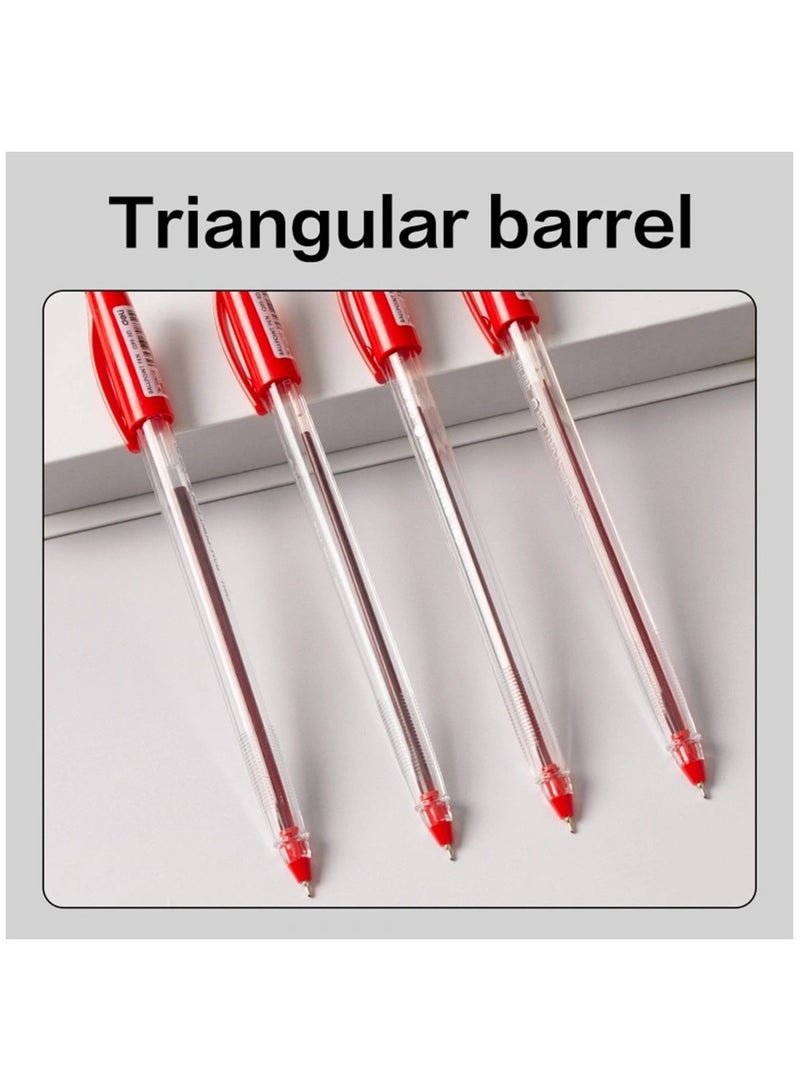 Deli 50-Piece Q99 Ballpoint Pen With 0.7mm Mini Tip Red Ink - Image 3