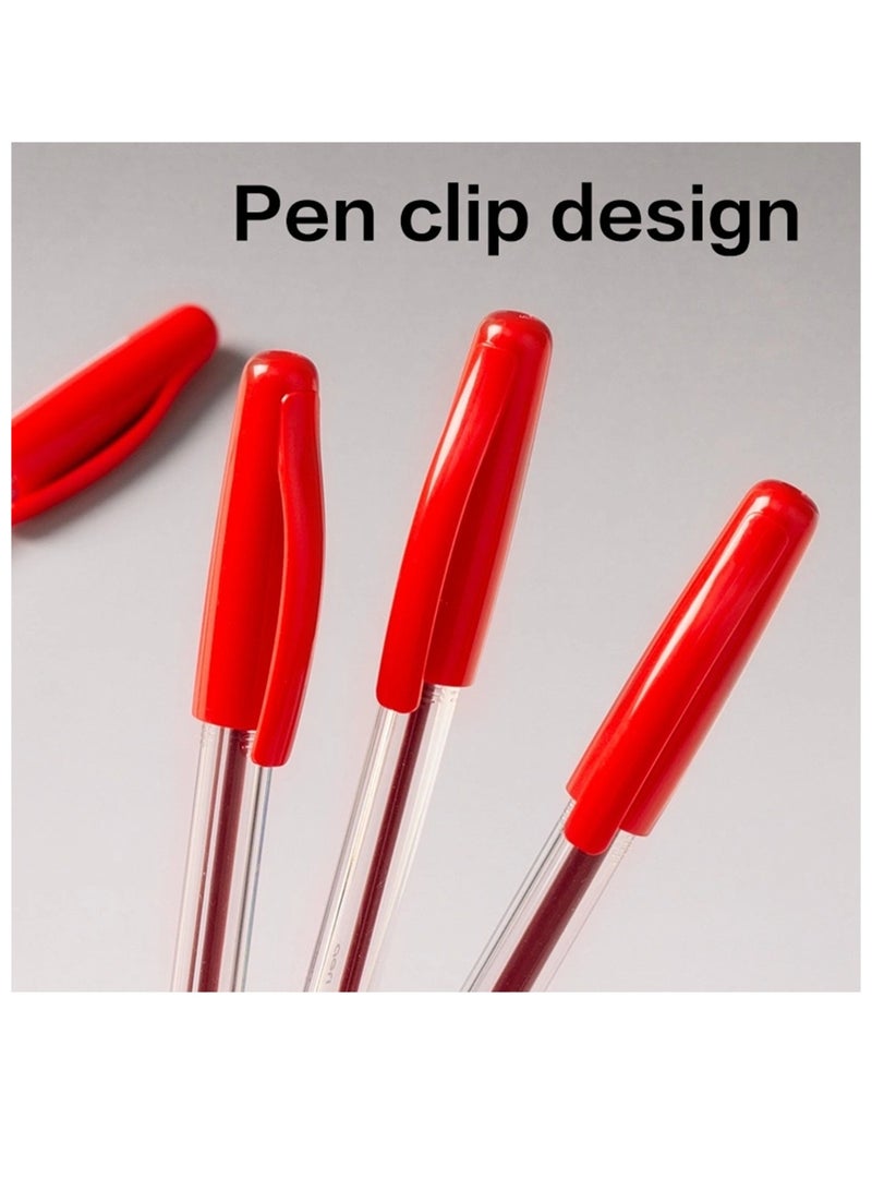 Deli 50-Piece Q99 Ballpoint Pen With 0.7mm Mini Tip Red Ink - Image 4