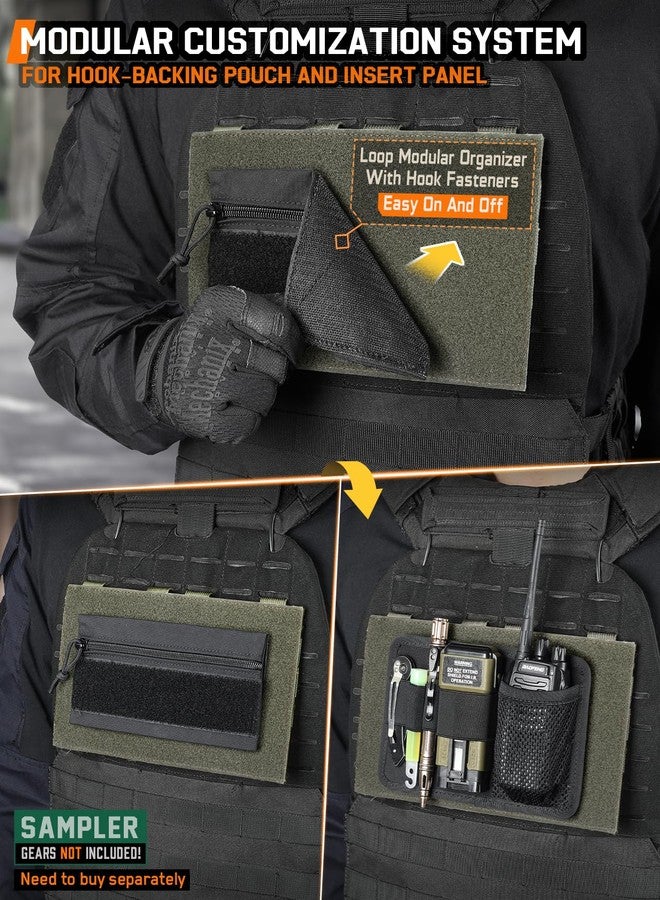 لوحة تثبيت خطافية وحلقة من نوع Pitozer Molle، منصة تثبيت لحقيبة ظهر ذات ظهر خطافي، ملحق Molle تكتيكي لرقعة معنوية وملحقات حقيبة الظهر (10 بوصة × 6 بوصة) - Image 2
