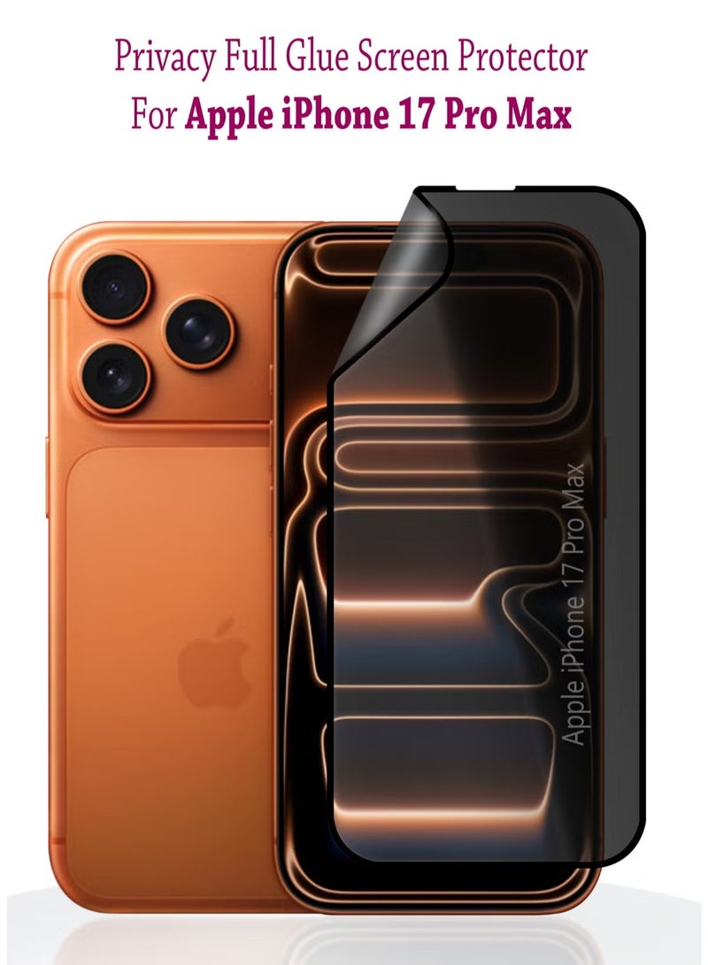 MSA Nano Ceramic Anti-Fingerprint (Matte) Privacy Screen Protector for Apple iPhone 17 Pro Max Black - Image 1