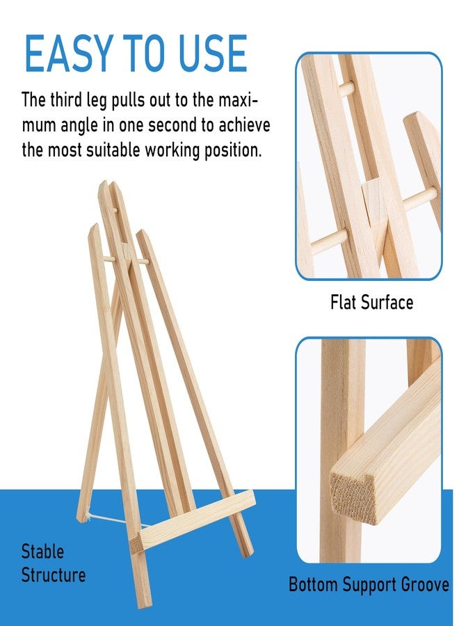 Falling in Art 16 Inch Wood Easel Stand, Tabletop Display Stand A-Frame Artist Easel for Painting Canvas, Portable Photo, Picture and Sign Holder (8 Pack) - Image 3