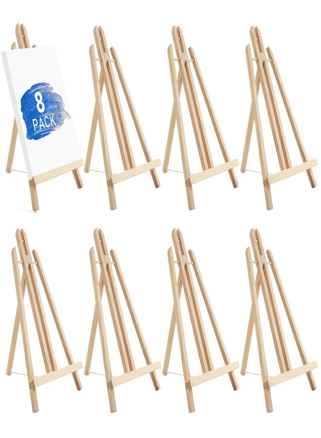 Falling in Art 16 Inch Wood Easel Stand, Tabletop Display Stand A-Frame Artist Easel for Painting Canvas, Portable Photo, Picture and Sign Holder (8 Pack) - Image 1
