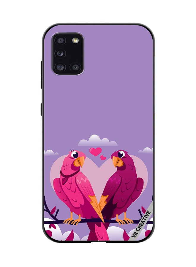 VR CREATIVE Protective Case Cover For Samsung Galaxy A31 Love Birds Design Multicolour - Image 1
