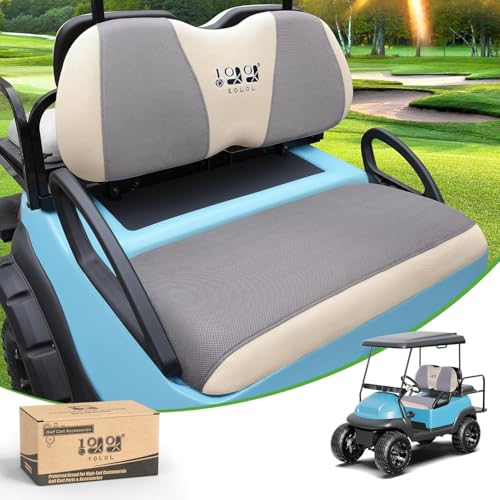 10L0L Golf Cart Seat Covers Universal for Yamaha Club Car Precedent Standard Front Seats, Breathable Mesh Bench Seat Cover, No Drilling Seat Cushion, All-Season Comfort Cool in Summer & Warm in Winter - Image 1