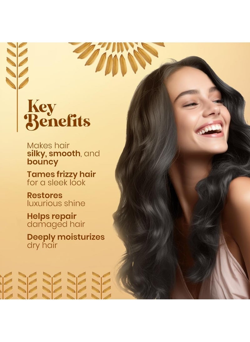 Kesh King Organics Anti Frizz Conditioner with Organic Fermented Rice Water, Helps Repair Damaged Hair, Moisturizes & Reduces Frizz for Visibly Soft, Smooth and Tangle Free Hair, 200ml - Image 3