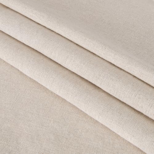 LOVOUS 8 PCS Linen Embroidery Fabric, Pre-Cut Solid Color 12 × 12 Inch Square Needlework Fabric, Sewing Quilting Cloth for DIY Garment Crafts, Embroidery Project, Natural White - Image 3
