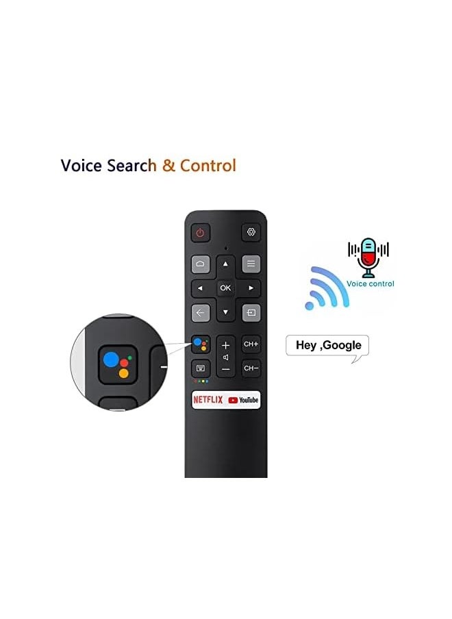 Generic Remote Control for TCL Android TV, New Upgraded Replacement RC802V for TCL TVs, 40S330 32S330 40S334 32S334 70S430 32A325 32A323 65Q637 55S430 43S430 55Q637 43S434 75S434 32P30S  - Image 5