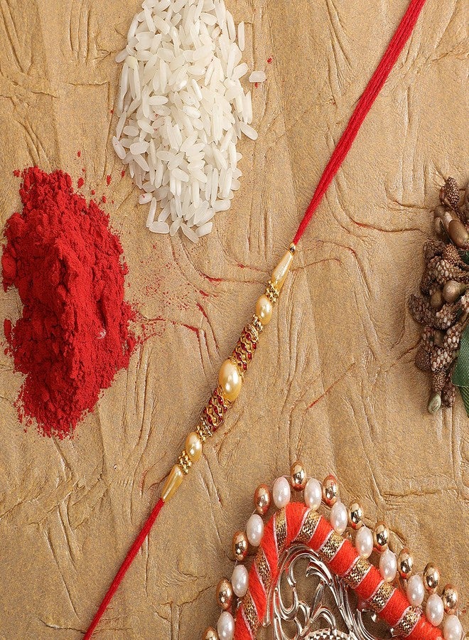 Riddhika Ventures Set of Multi Colour Family Rakhi with Roli Chawal and Greeting Card (J1K1O1D1S1) - Image 3