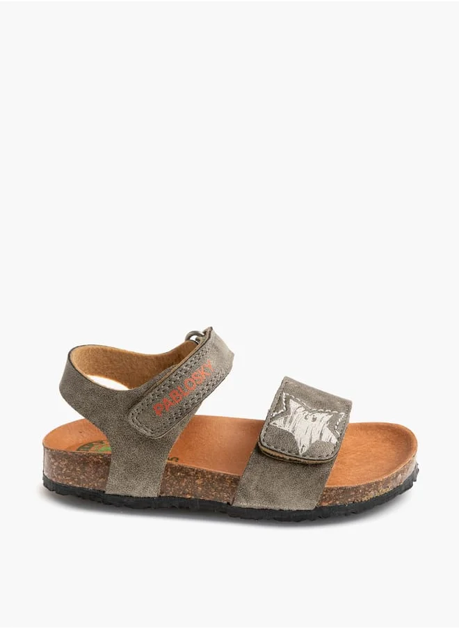 Pablosky Boys Strap Sandals With Hook And Loop Closure