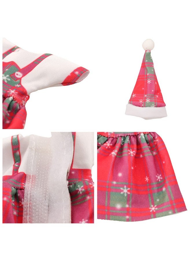 Miunana 6 Dresses For 5.3 Inch Girl Doll Christmas Clothes Dress Outfits And Christmas Hats For 11.5 Inch Girl Doll Sister 4'' Mini Doll Clothes And Accessories - Image 3