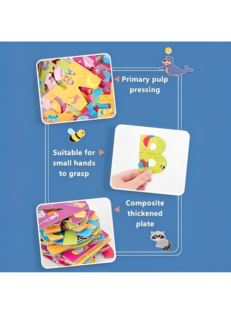 Discovery Toys Montessori Toys for Toddlers, Puzzle Learning Toy, Alphabet Letters Jigsaw Puzzle to Develop Fine Motor Skills with Puzzles, Early Learning Educational Toy Cards  - Image 4