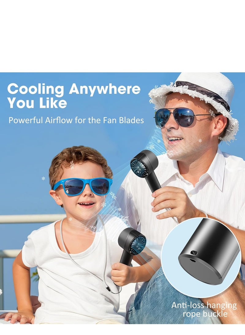 يونسي ترقية مروحة محمولة عالية السرعة محمولة ، مروحة شخصية محمولة معجبة USB مع 100 سرعة قابلة للتعديل ، معجبة صغيرة قابلة لإعادة الشحن للتخييم في الهواء الطلق ، والاستخدام المنزلي - Image 4