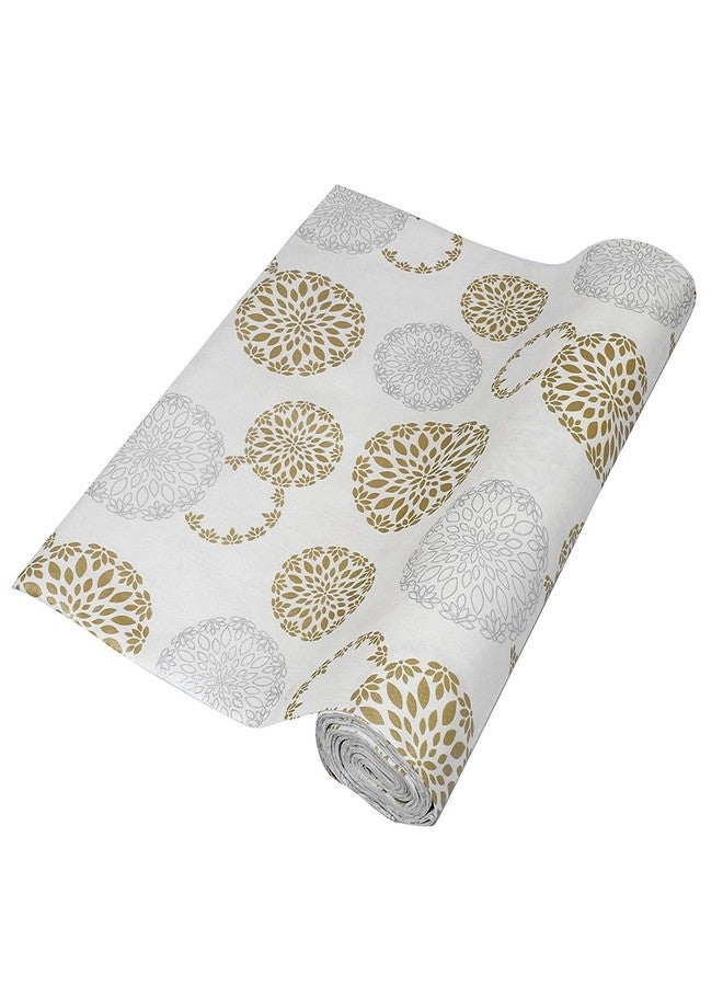 Mopak Decor بطانة رفوف مستطيلة طويلة من موباك ديكور، بطول 4 أمتار، لفة/حصيرة للأدراج، لفة رفوف، حصيرة مطبخ، لفة مطبخ، لفة ألواح، لفة أدراج، حصيرة مانعة للانزلاق، المقاس - 45 × 400 سم - صغير (سودارسان أبيض) - Image 1