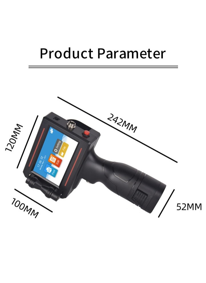 Demin - Portable 12.7mm Handheld Inkjet Printer QR Barcode Batch Number Logo Expiry Date Label Printer Gun 25 Languages Non-encrypted - Image 1
