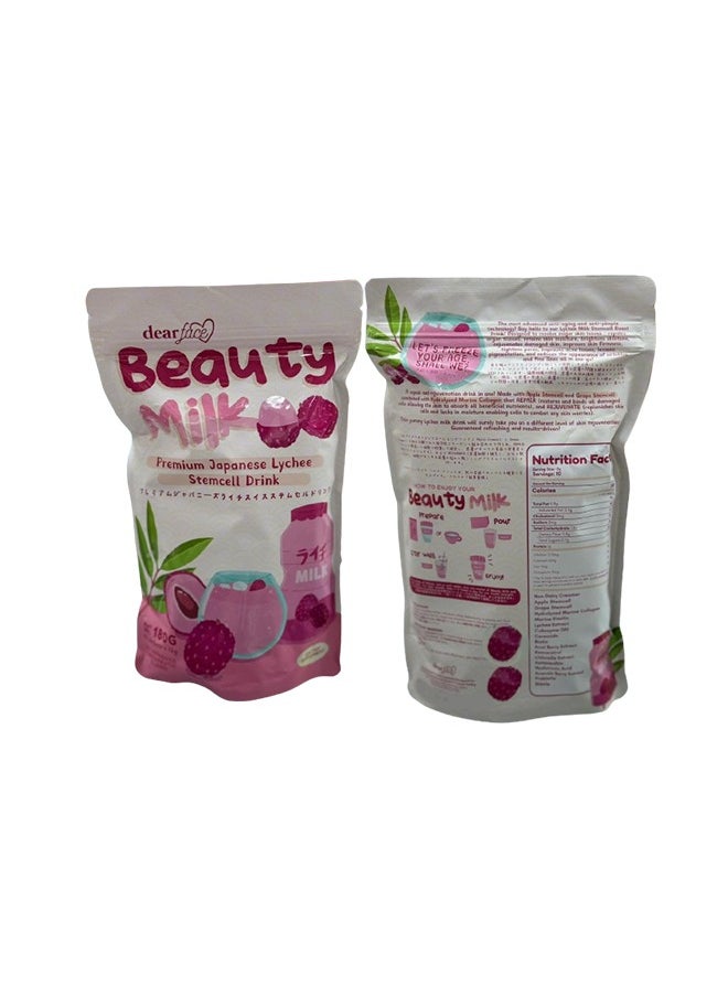 dear face Beauty Milk Premium Japanese Lychee Swiss Stemcell Drink 10 Sachets  - Image 3