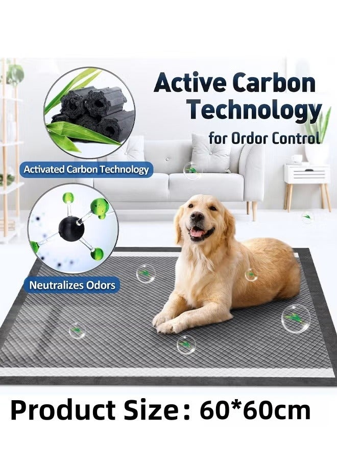Pet Training Pads,Pet Pee Pad,Extra Large Charcoal Dog Pee Pads 60*60cm,Charcoal Puppy Pads,Super Absorbent & Leak-Proof & Quick Dry Puppy Pads Pet, Training Pads,Disposable Puppy Pads for Puppies Cats Rabbits Pet Pee(Grey,40PCS) - Image 2