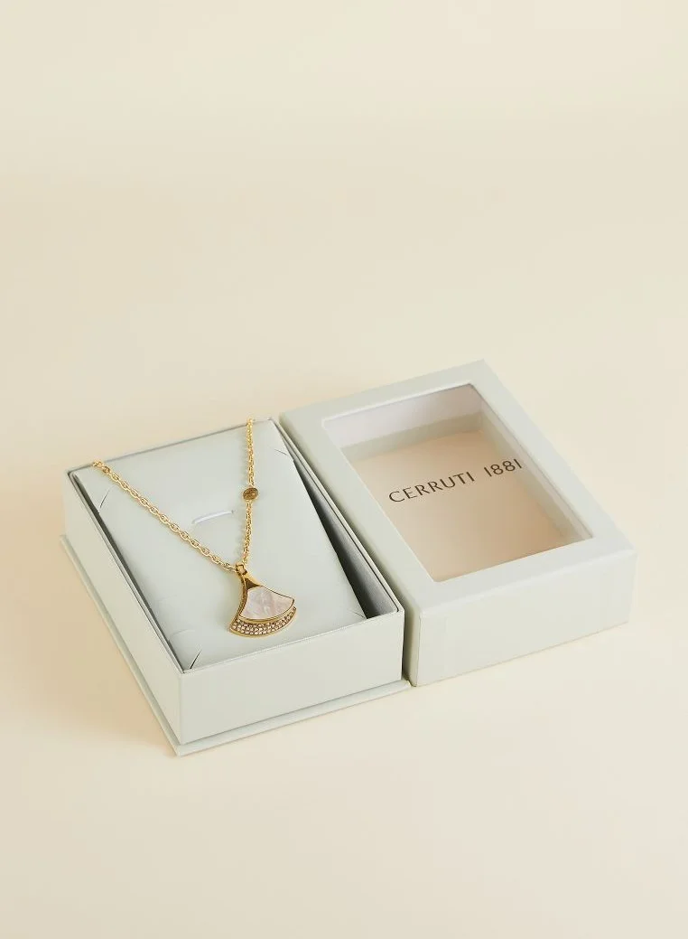 CERRUTI 1881 Ladies Necklace Gold, Timeless and Elegant Design for Women