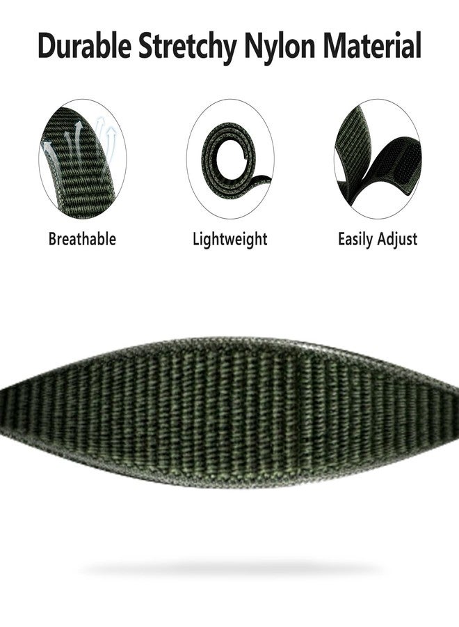 OVERSTEP Strap for Fenix 8 47 mm watch strap, 22 mm hook and loop nylon strap, replacement strap for Epix Pro 47 mm, Fenix 7, Fenix 7 Pro, Fenix 6, Fenix 5, Approach S62, Quatix 5, Army Green, 22MM - Image 4