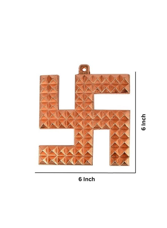 TREE MAISON CORONATING HOMES Vastu Copper Swastik | 6 Inch | Satiya Pyramid Door Sign | Vastu Dosh & Nazar Dosh Remedy | Prosperity & Success | Pack of 1 - Image 2
