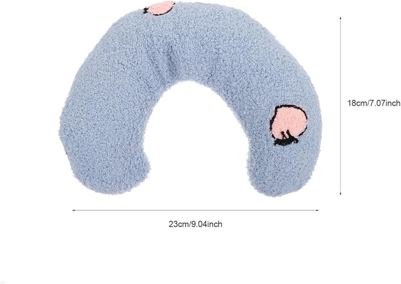 وسادة حيوان أليف على شكل حرف U لدعم الرقبة للكلاب والقطط، وسادة مريحة لقيلولة باللون الأزرق - Image 3