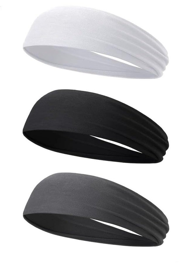 PAROPKAR Multi Sport Camo Headband Sweat Absorbing Wide Basketball Football Cycling Running Gym Yoga Workout Headband for Men Women Pack of 3 (Black Neon White) - Image 2