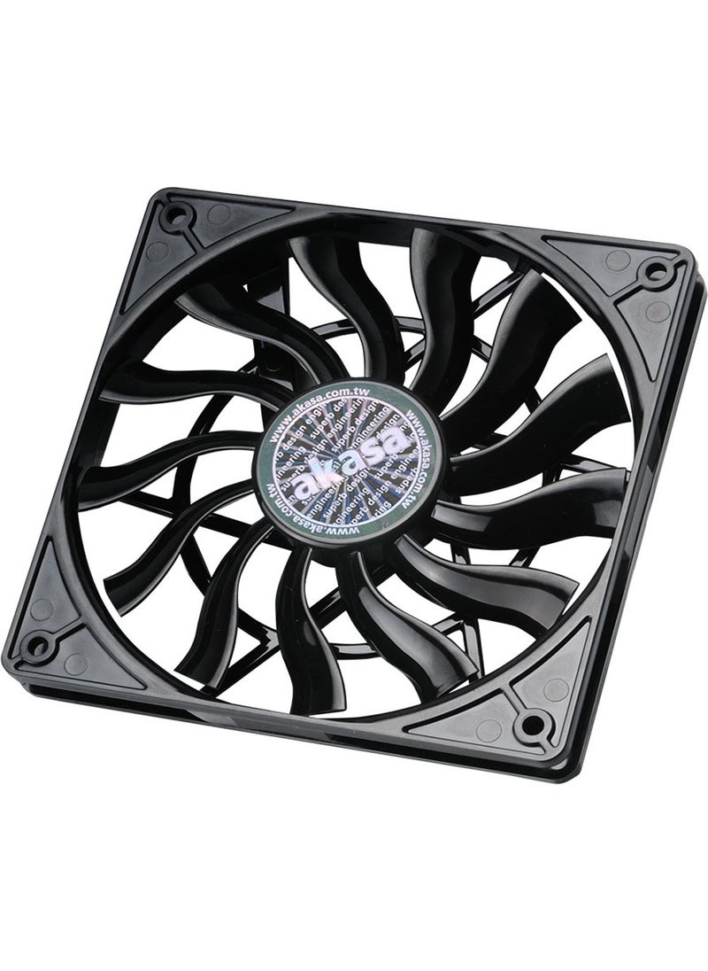 Akasa - 12CM Slim Pwm High Performance Black Case Fan (AK-FN078-KT02) - Image 1